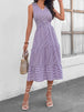 Striped  Sleeveless Midi Dress -BazaarBey - www.shopbazaarbey.com