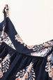 Printed V-Neck Sleeveless Jumpsuit Trendsi