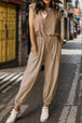 BazaarBey Drawstring Round Neck Cap Sleeve Jumpsuit 
