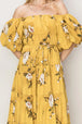  Floral Puff Sleeve Tiered Dress -BazaarBey - www.shopbazaarbey.com