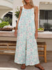 BazaarBey Printed Wide Leg Jumpsuit with Pockets 