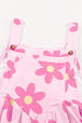 Pocketed Flower Wide Strap Overall Trendsi