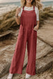  Wide Leg Front Pocket Jumpsuit Trendsi