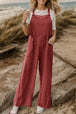  Wide Leg Front Pocket Jumpsuit Trendsi