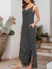 Slit Scoop Neck Sleeveless Dress -BazaarBey - www.shopbazaarbey.com
