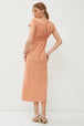  Square Neck Short Sleeve Midi Dress -BazaarBey - www.shopbazaarbey.com