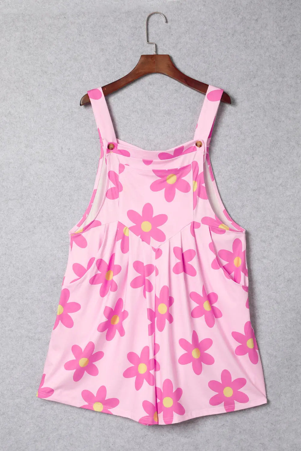 BazaarBey Pocketed Flower Wide Strap Overall 