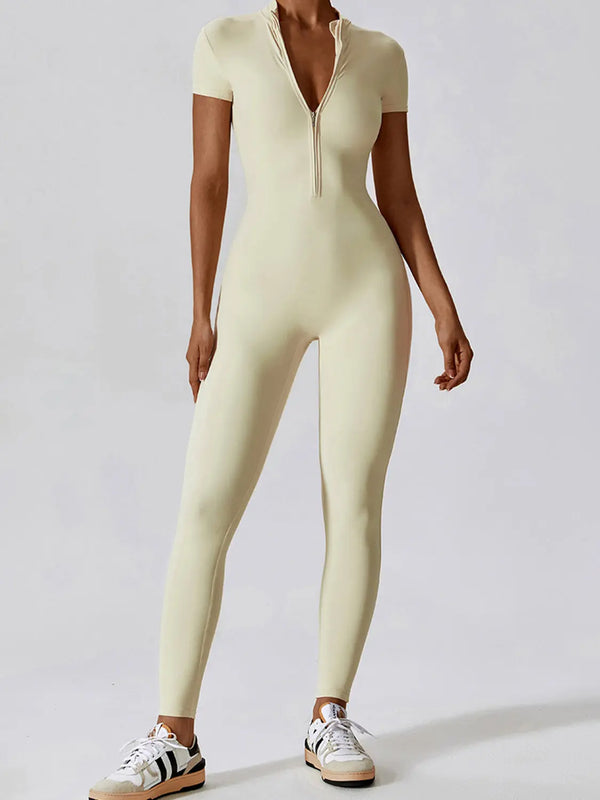 BazaarBey   Short Sleeve Active Jumpsuit 