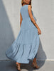Tiered V-Neck Sleeve Dress -BazaarBey - www.shopbazaarbey.com