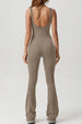Square Neck Sleeveless Sports Jumpsuit Trendsi