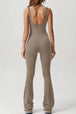 Square Neck Sleeveless Sports Jumpsuit Trendsi