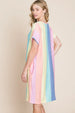  Striped Short Sleeve Dress with Pockets -BazaarBey - www.shopbazaarbey.com