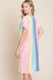  Striped Short Sleeve Dress with Pockets -BazaarBey - www.shopbazaarbey.com