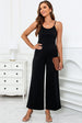 Scoop Neck Wide Leg Jumpsuit with Pockets Trendsi
