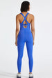  Back Wide Strap Active Jumpsuit Trendsi