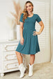  Full Size Short Sleeve Dress with Pockets -BazaarBey - www.shopbazaarbey.com