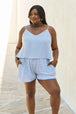 BazaarBey  Let It Happen  Double Flare Striped Romper in Cobalt Blue Bazaarbey
