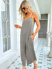 Spaghetti Strap Pocketed Jumpsuit Trendsi