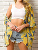 Open Front Half Sleeve Cover-Up Trendsi