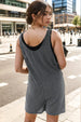 Scoop Neck Striped Wide Strap Romper Trendsi