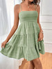Smocked Tiered Sleeveless Mini Dress -BazaarBey - www.shopbazaarbey.com