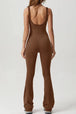 Square Neck Sleeveless Sports Jumpsuit Trendsi