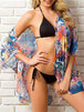 Open Front Half Sleeve Cover-Up Trendsi