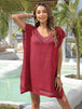 Slit Openwork V-Neck Cover-Up Trendsi