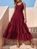 Tiered Smocked Wide Strap Dress -BazaarBey - www.shopbazaarbey.com
