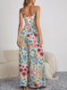 Decorative Button Spaghetti Strap Wide Leg Jumpsuit Trendsi