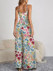 Decorative Button Spaghetti Strap Wide Leg Jumpsuit Trendsi