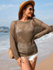 Heart Openwork Long Sleeve Cover-Up Trendsi