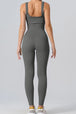 Square Neck Wide Strap Jumpsuit Trendsi