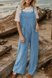  Wide Leg Front Pocket Jumpsuit Trendsi