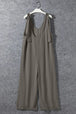 Ribbed V-Neck Wide Leg Jumpsuit with Pockets Trendsi
