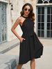 Tied Round Neck Sleeveless Dress -BazaarBey - www.shopbazaarbey.com