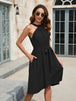 Tied Round Neck Sleeveless Dress -BazaarBey - www.shopbazaarbey.com