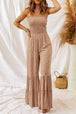 BazaarBey Floral Spaghetti Strap Smocked Wide Leg Jumpsuit 