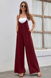 Tied Spaghetti Strap Wide Leg Jumpsuit Trendsi