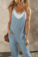 Pocketed Spaghetti Strap Wide Leg Jumpsuit Trendsi