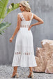 Flower Crochet Wide Strap Midi Dress -BazaarBey - www.shopbazaarbey.com