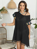 Tassel Boat Neck Flutter Sleeve Cover Up Trendsi