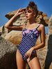 BazaarBey Printed Spaghetti Strap One-Piece suit 
