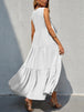Tiered V-Neck Sleeve Dress -BazaarBey - www.shopbazaarbey.com
