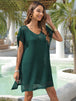 Slit Openwork V-Neck Cover-Up Trendsi