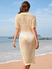Slit Openwork  Short Sleeve Cover-Up Trendsi