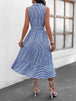 Striped  Sleeveless Midi Dress -BazaarBey - www.shopbazaarbey.com