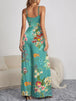 Decorative Button Spaghetti Strap Wide Leg Jumpsuit Trendsi