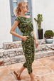 Camouflage Drawstring Crop Leg Jumpsuit Trendsi
