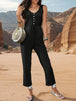 Tied Sleeveless Jumpsuit with Pockets Trendsi